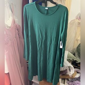 Green Long Sleeve Dress